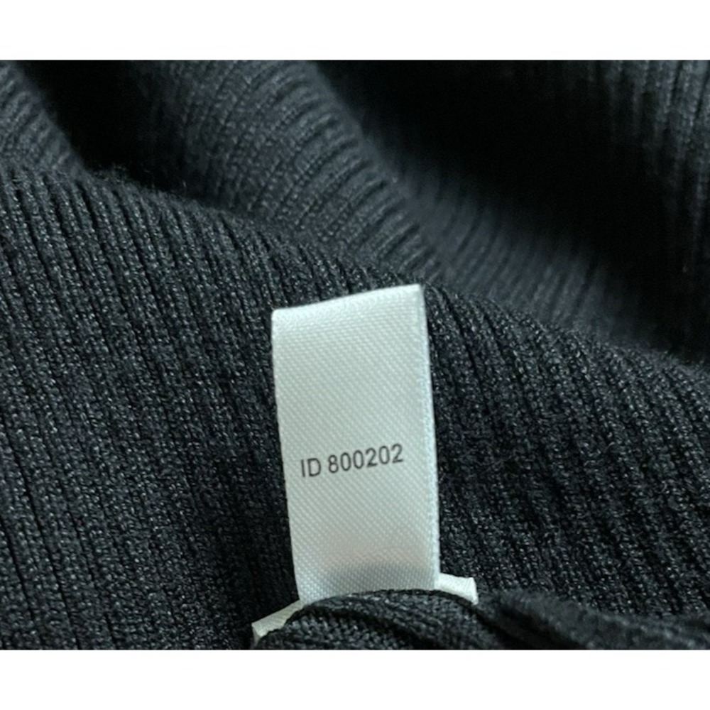 CHICO'S Black Ribbed Mock Neck Keyhole Sweater Size 1 (M) Long Sleeve Stretchy - Picture 12 of 13